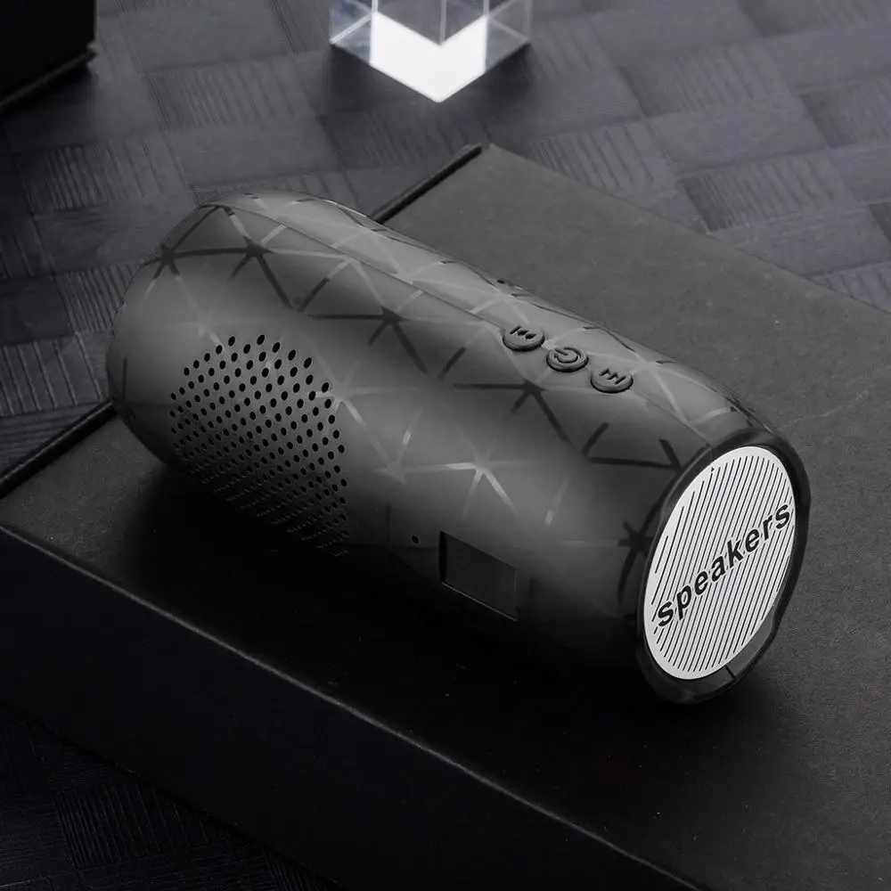 Портативный беспроводной Bluetooth динамик стерео звук бар TF FM радио сабвуфер Колонка s для компьютера телефоны u-диск горячая распродажа - Цвет: Черный