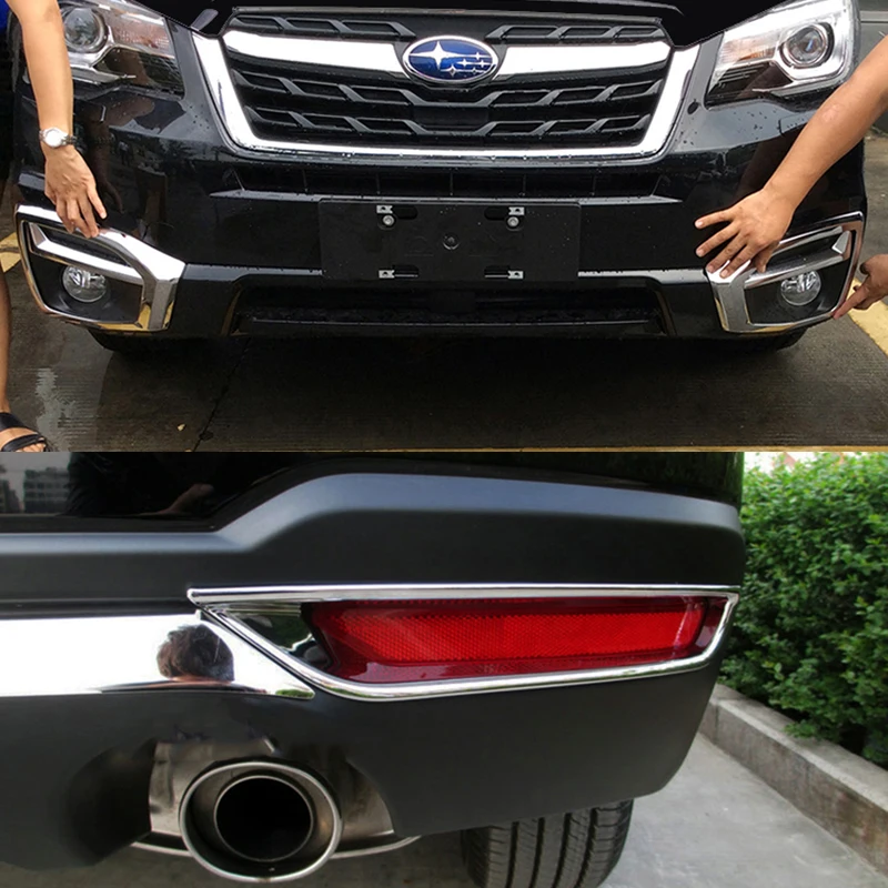 Подходит для 13 18 Subaru Forester Передняя и задняя противотуманная фара Рама фара|chrome