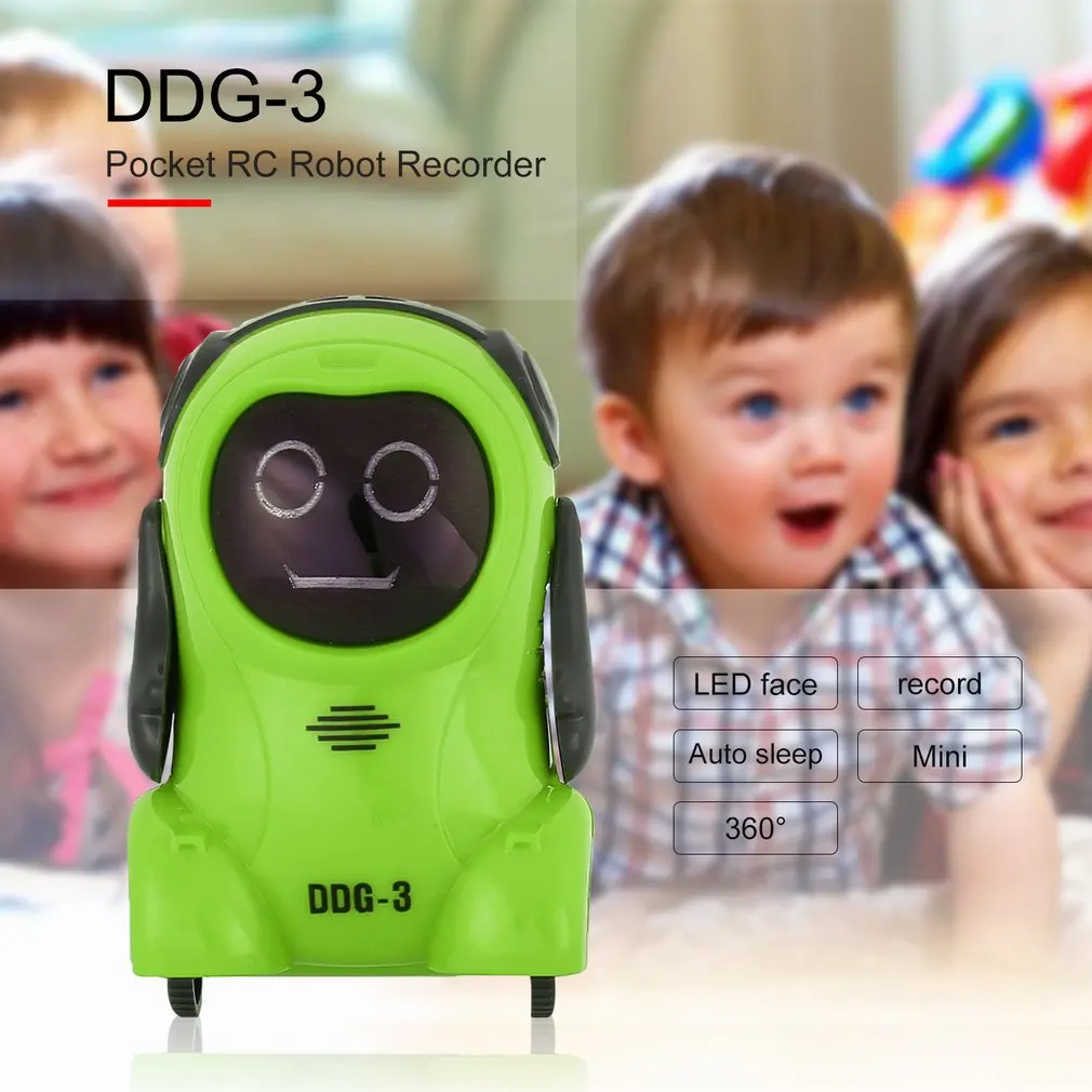 DDG-2/3 Intelligent Smart Mini Pocket Voice Recording RC Robot Recorder Freely Wheeling 360 Rotation Arm Toys for Kids Fun Gift DDG-2/3 Intelligent Smart Mini Pocket Voice Recording RC Robot Recorder Freely Wheeling 360 Rotation Arm Toys for Kids Fun Gift