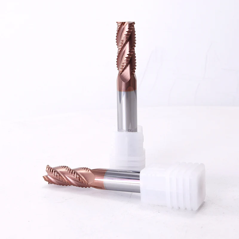 ZGT Roughing Endmill Metal Cutter HRC55 4 Flutes 4mm 6mm 8mm10mm Alloy Carbide Tungsten Steel Milling Cutter Roughing End Mill
