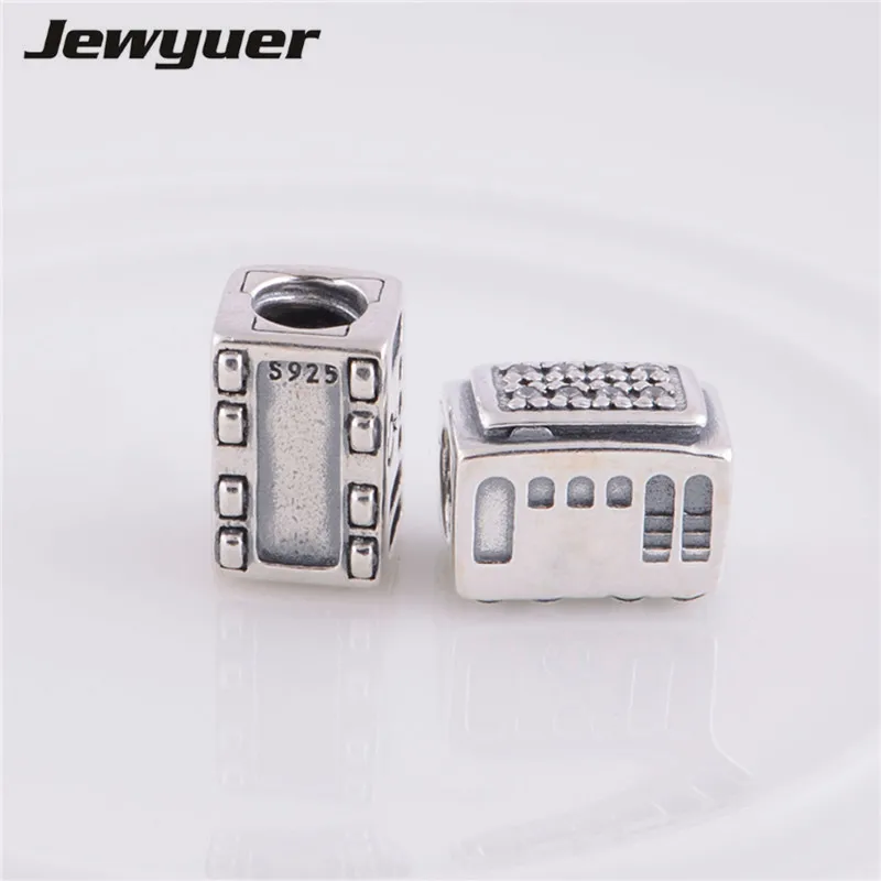 Fine jewelry wholesale Cable Car charms 925 Sterling Silver fine jewelry beads fit Bracelets necklace DIY gift to women BE0648