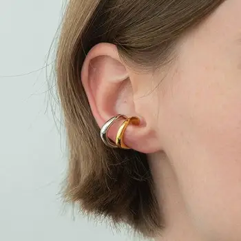 

Timeless Wonder Brass Geo Twist Ear Clip Earrings Women Jewelry Punk Earcuff Non Pierced Gothic Boho Trendy Classy Designer 1327