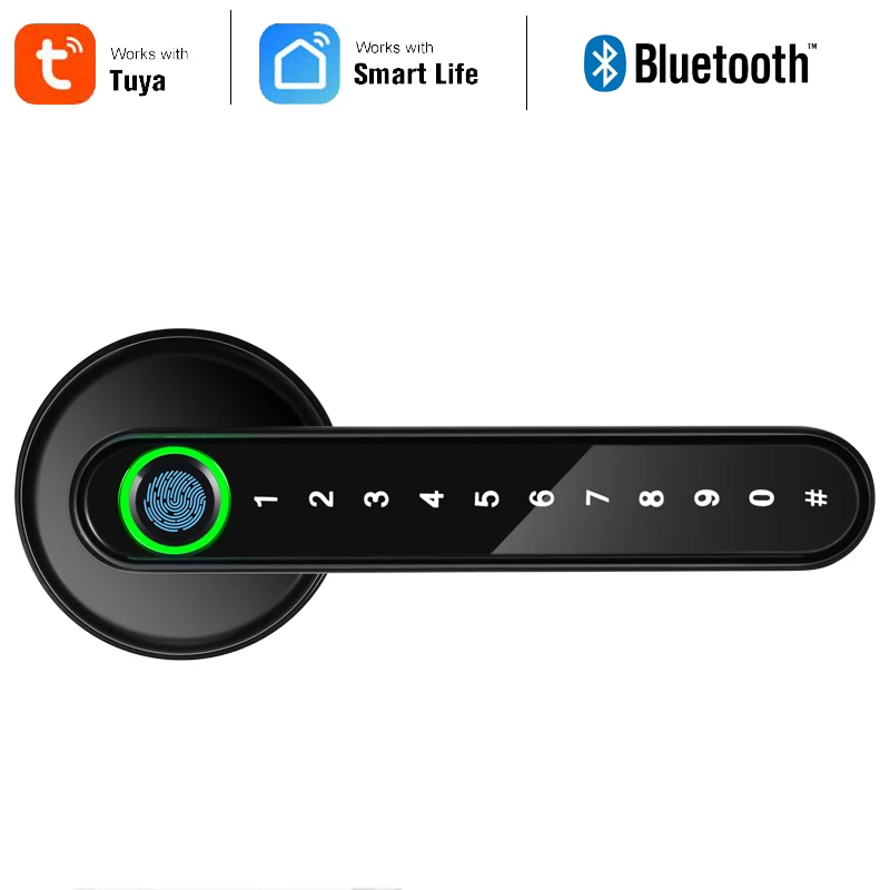 Умный дверной замок Tuya Bluetooth биометрический цифровой для домашнего