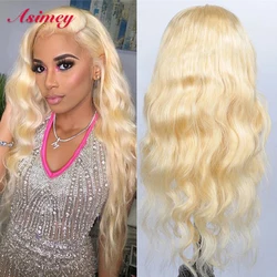 30 32in Lace Frontal Body Wave Wigs 613 Preplucked With Baby Hair 13X4 180 Density 100% Virgin Remy Honey Blonde For Black Women
