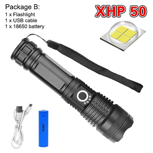 1287 18650 battery Asafee высокомощный XHP70 тактический флэш-светильник фонарь светильник масштабируемый CREE XLamp XHP50 26650& 18650 фонарь походный светильник - Испускаемый цвет: 1287 18650 battery