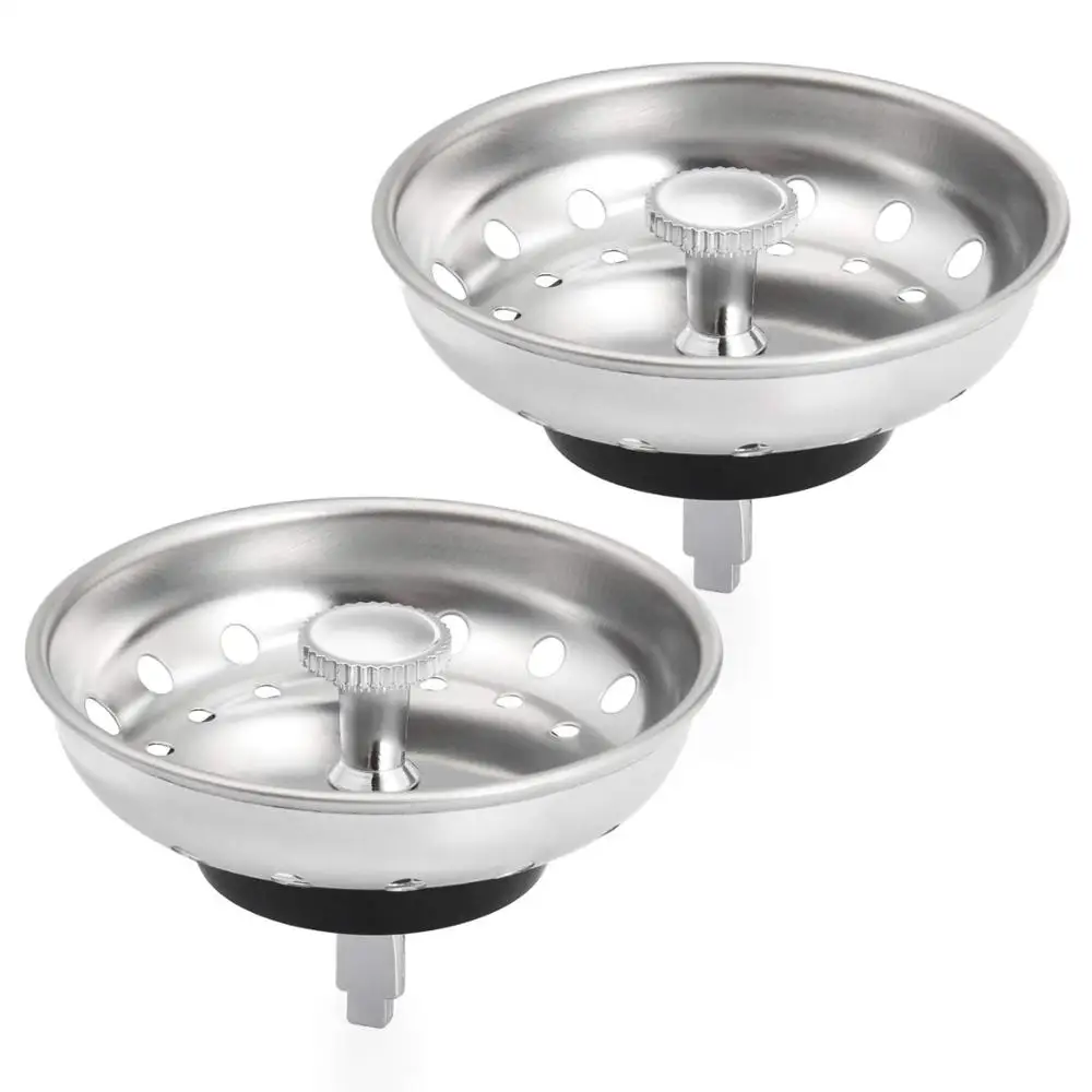 2 packs of kitchen sink filters, replacement of standard kitchen sink drain filters(3-1 / 2 inches), chrome-plated stainless st - Цвет: 2packs