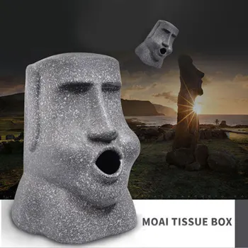 

Newly Moai Napkin Box Innovative Easter Island Moai Design Paper Tissue Box Fun