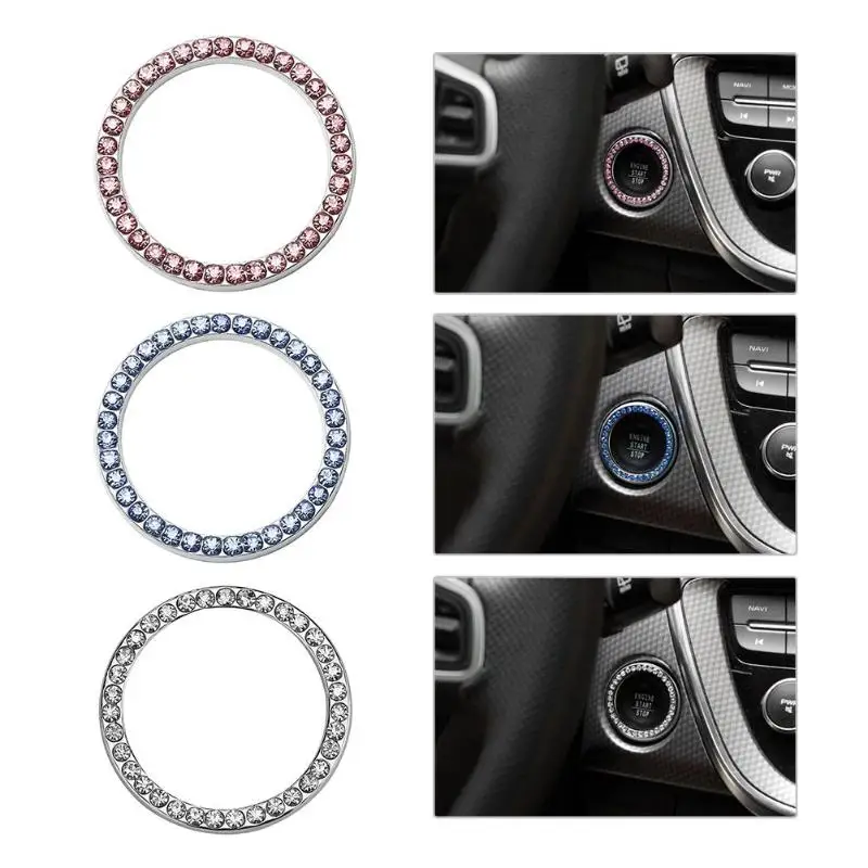 

Car styling circle Ignition A key to start the car key ring diamond for Great Wall Pickup Wingle 3/5 haval H3 H6 H8 accessories