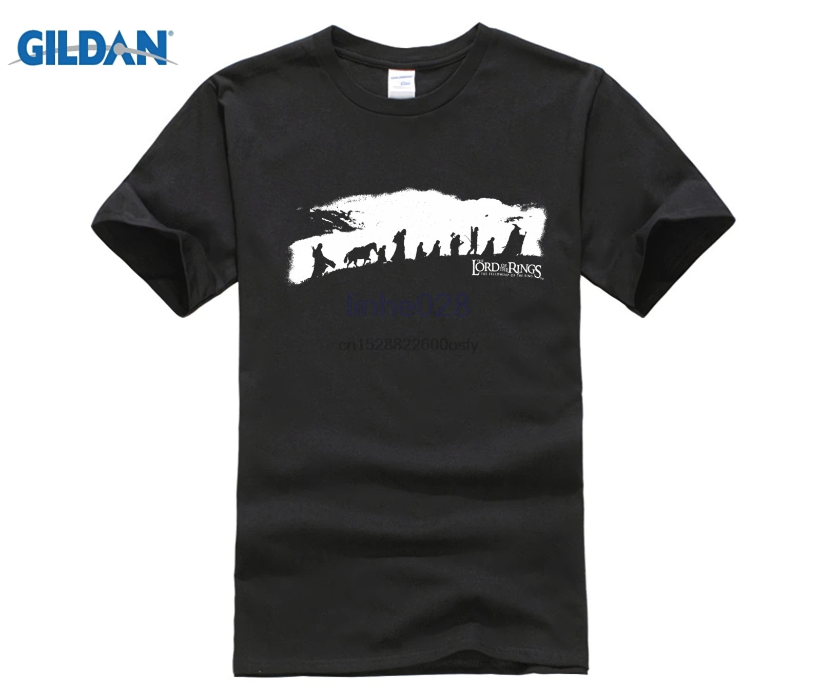 Men T-shirt Clothing Lord Of The Rings Fellowship T Shirt And Exclusive Stickers | Мужская одежда
