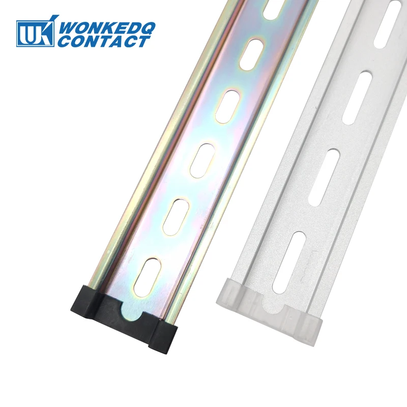 100Pcs Din Rail Protect Cut Resistant Cover NS35-HT-B/T For 35mm NS 35 Rail Terminal Block End Cap Protector din rail terminal block