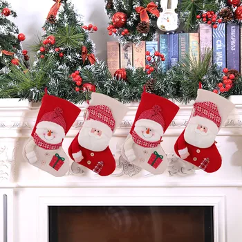 

Candy Bag Christmas Gifts Tree Ornament Stocking Santa Claus And Snowman Decor Hanging Gifts Decoration For Home Navidad