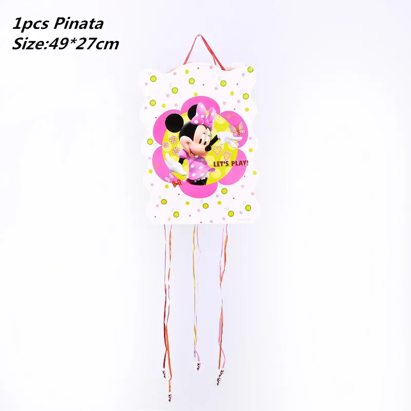 1pcs pinata 20 шт./партия Минни тема Микки бумажные салфетки для вечеринки с днем рождения товары для вечеринок Минни бумажные полотенца для салфеток сувениры 33*33 см - Цвет: 1pcs pinata