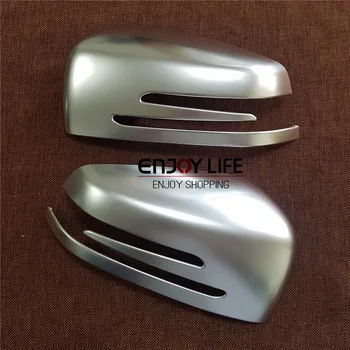 

2pcs ABS Chrome Matte Silver Rearview Rear View Mirror Cover Trim For Mercedes CLA Class C117 & GLA Class X156 2014 2015