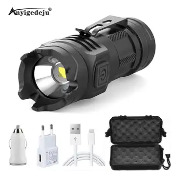 

Super Bright SST40 LED 1000 lumens USB Rechargable 16340 Camping EDC Tactical Flashlight High Lumens Torch Emergency Flash Lamp