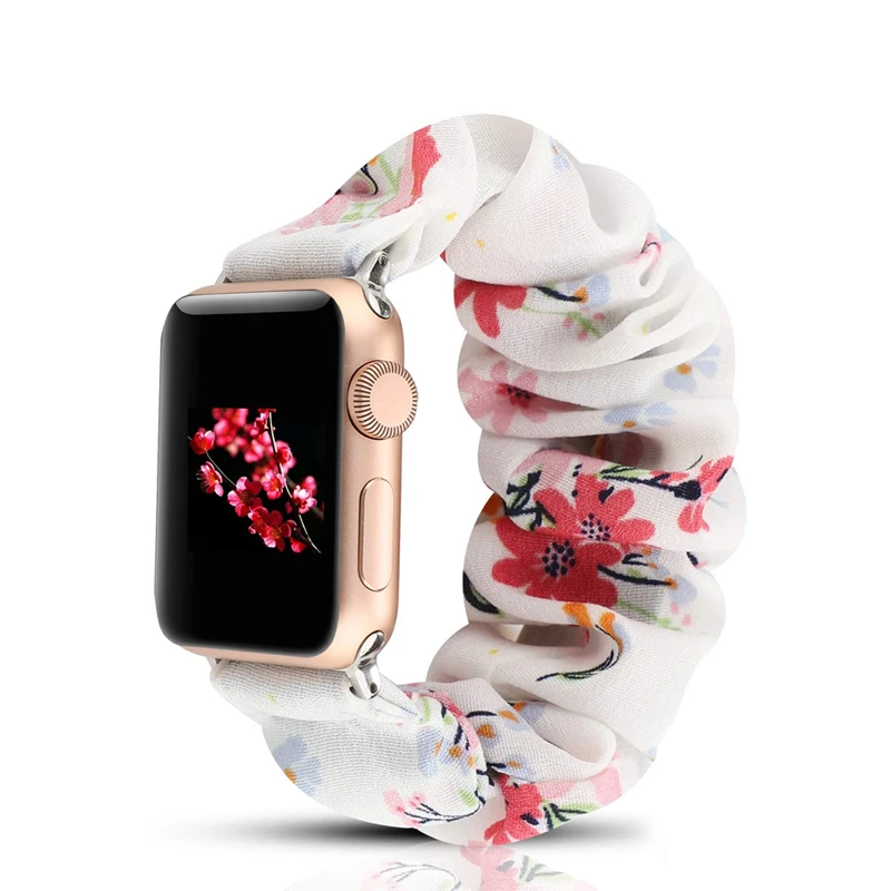 

watch accessories strap for apple watch band 38mm/40mm/42mm/44mm iwatch series 5/4/3/2/1 wristbelt Scrunchie Elastic bracelet