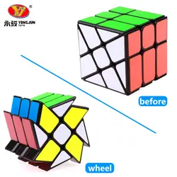 Yongjun YJ кубики ветряного колеса 3x3x3 магический паззл куб скорость Cubo Magico профессиональное обучение Развивающие игрушки для детей подарок
