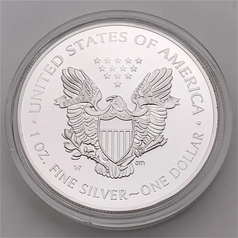 1 oz американский Серебряный Орел 1$ драгоценный камень Памятная коллекция монет подарок#4G14