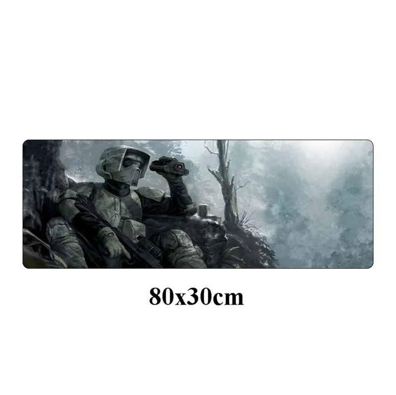 Синий 80x30 см Звездные войны игровой геймерский коврик для мыши Прочный резиновый игровой коврик для мыши Блокировка края клавиатуры коврик стол для портативного компьютера ноутбука коврик - Цвет: Синий