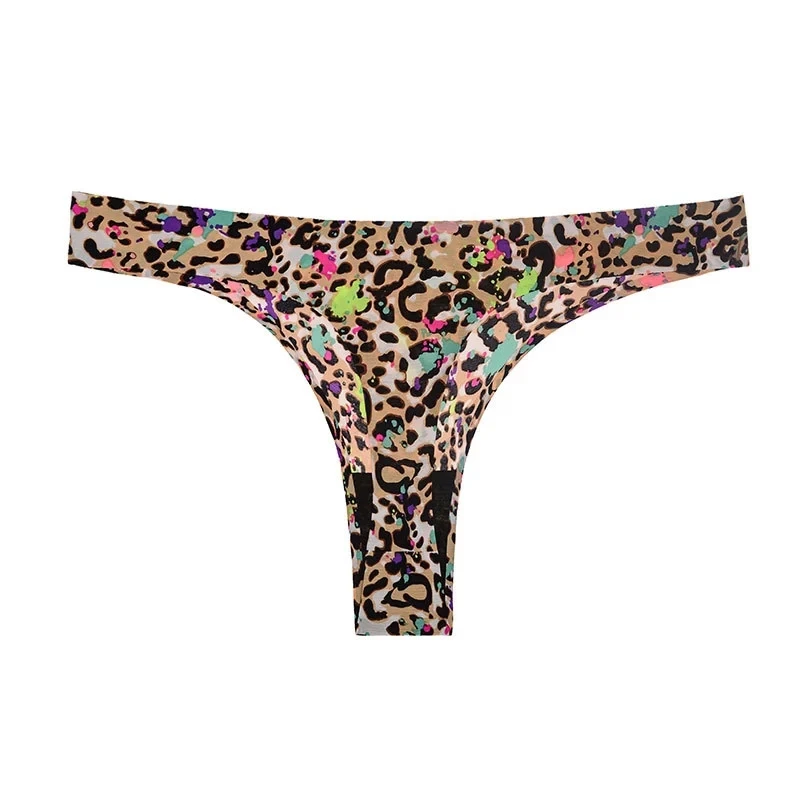 Women Panties Women Seamless Ultra-thin Underwear G String Sexy Lace Leopard Lingerie Women's Panties Thongs T-back Ladies briefs Female Panty