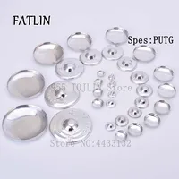 100Sets 16L-80L En Aluminium boutons Recouvert Tissu DIY Rond 3