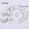 P 100Sets 16L-80L Aluminum Covered Cloth Fabric Buttons DIY Handmade Metal Bread Shape Round Fabric Accessories PUTG 3