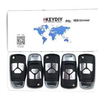 

5PCS/Lot NB26-3/ NB26-3+1 KEYDIY NB Series KD Multi-functional Universal Remote Control Car Key for KD900 KD-X2 KD Mini