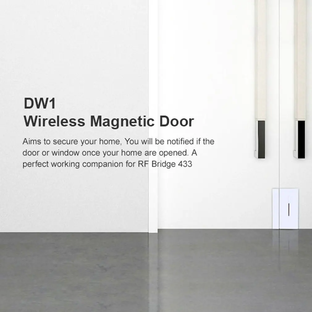 Sonoff Dw1 433 МГц двери и окна магнитный датчик беспроводной детектор Wi-Fi сигнализация безопасности Поддержка Rf мост Интеллектуальный переключатель