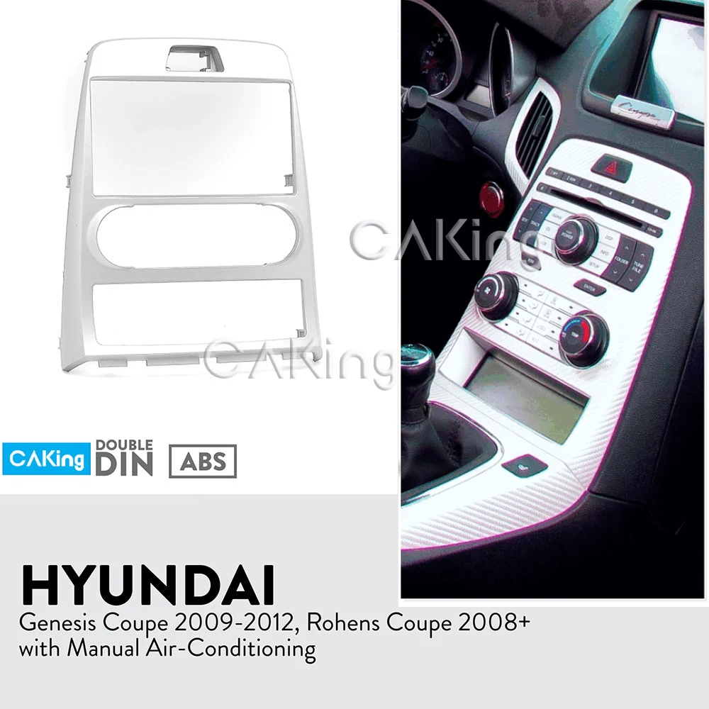 Car Fascia Radio Panel for HYUNDAI Genesis Coupe 2009-2012 Rohens 2008-2012 (Manual Aircon) Dash Kit Facia Plate Adapter | Автомобили и