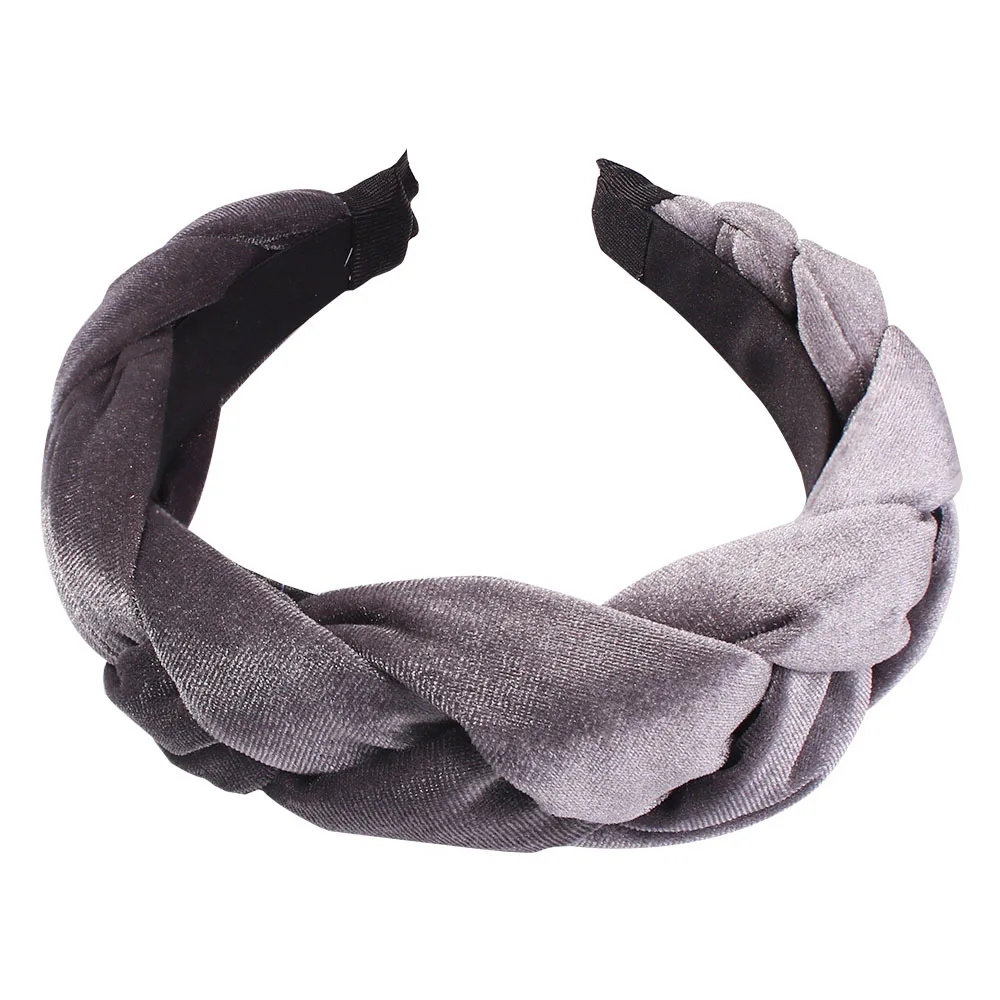 Za New Hot Winter Briaded Velvet Headbands for Women Headwear Accessories Free Dropshipping - Цвет: 2