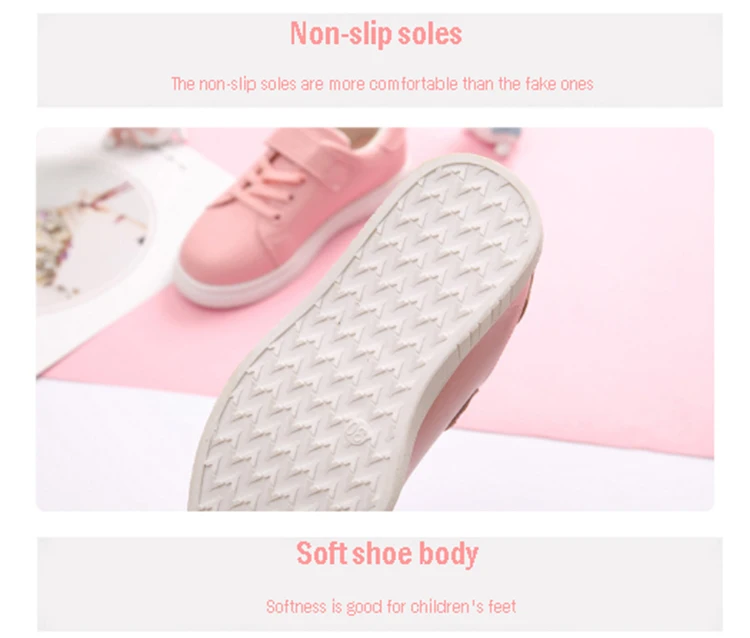 Кожаная обувь весенне-Осенняя детская спортивная ShoesCuhkChildrenStudentsBreathableCasualShoesPrincessBoardShoes