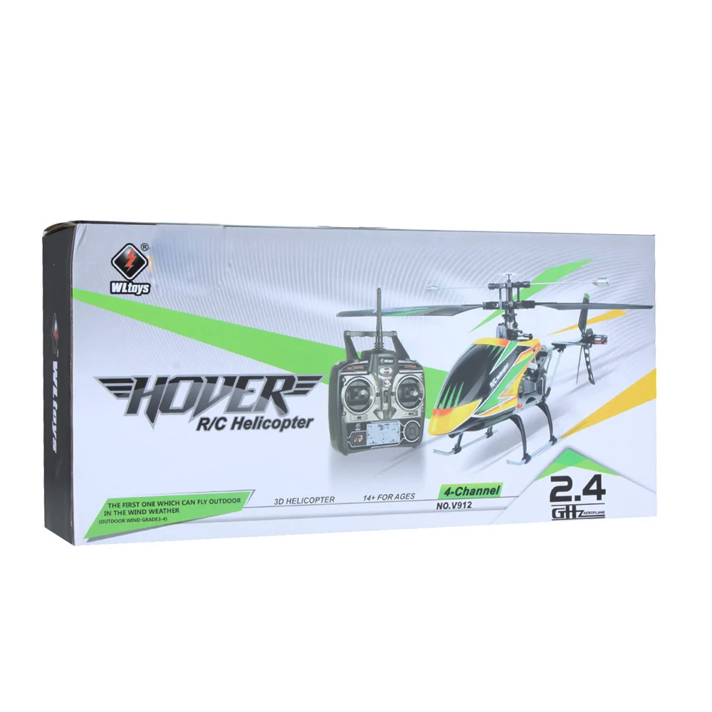 Радиоуправляемый вертолет Wltoys V912 4CH с одним лезвием 2,4 ГГц, радиосистема, мини-Дрон, вертолет для детей, рождественские подарки