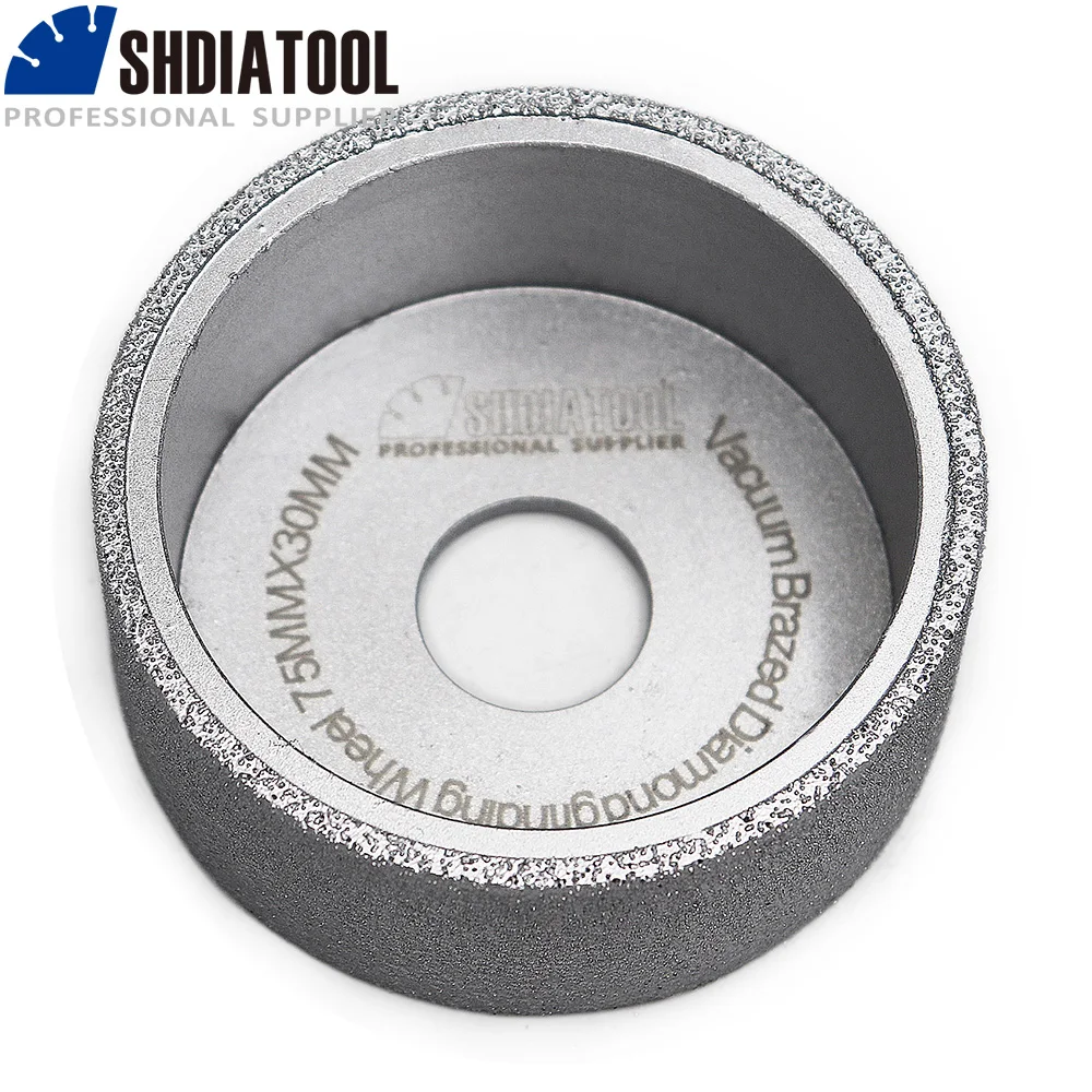 Dia75mmX30mm Hand-held Grinding Wheel Vacuum Brazed Diamond Flat Grinding Wheel Profile For Artificial Stone abrasive wheel,grinding wheel
