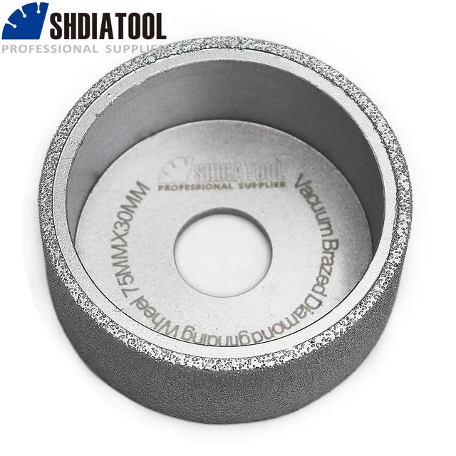 SHDIATOOL-Muela plana de diamante soldado al vacío, rueda de pulido manual de 75mm x 30mm, para piedra Artificial 2