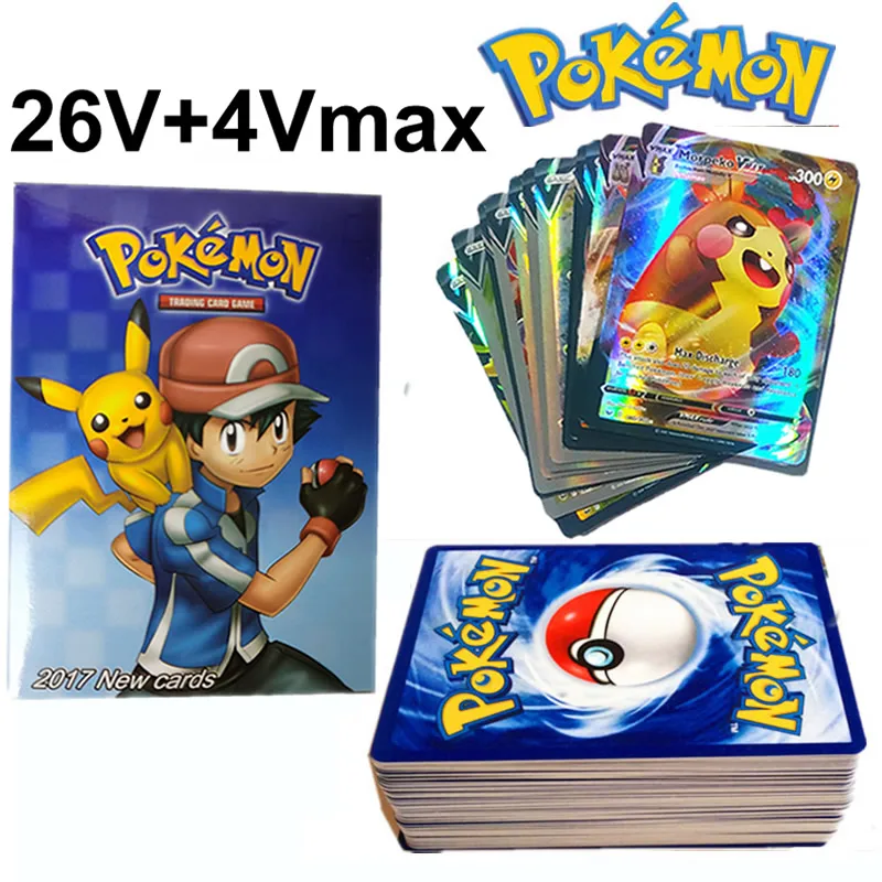 

30PCS TAKARA TOMY Pokemon Cards Vmax Shining Card English Sword Shield Booster Box Collection Trading Game Card For Kid Toy Gift