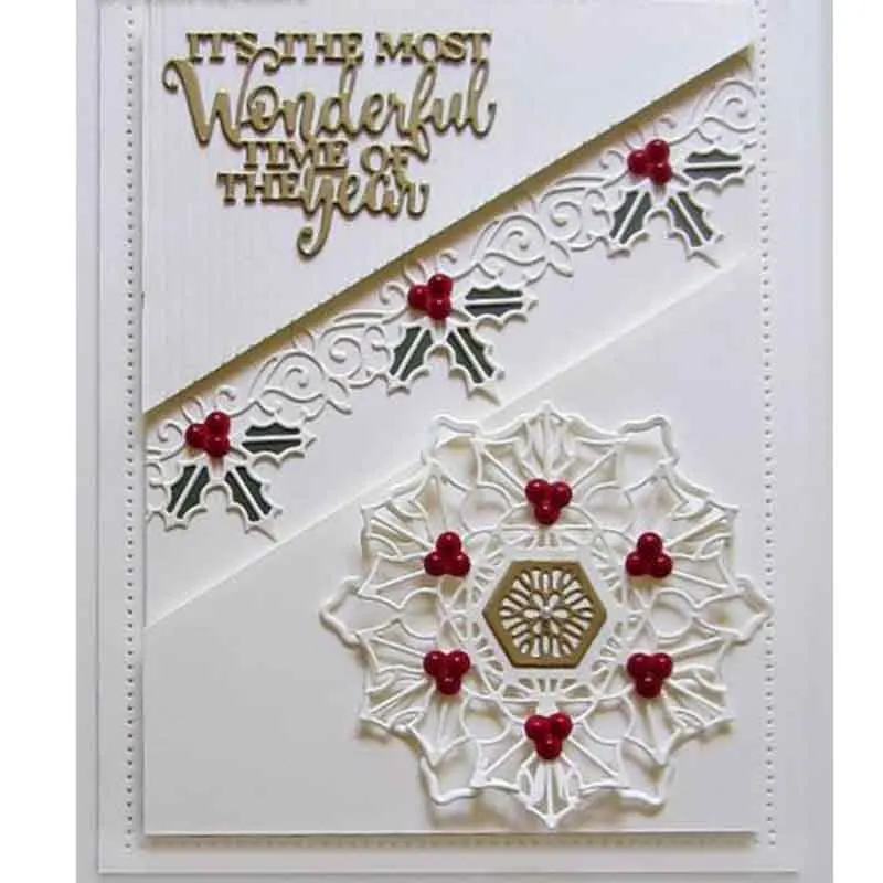 Merry Christmas Sending Greetings Let It Snow Phrases Metal Cutting Dies Stencil for DIY Scrapbooking Paper Cards Craft New