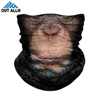

3D Animal Face Shield Monkey Caesar Seamless Bandana Outdoors Cycling Fishing Hunting Ski Balaclava Lion King Headscarf Headband