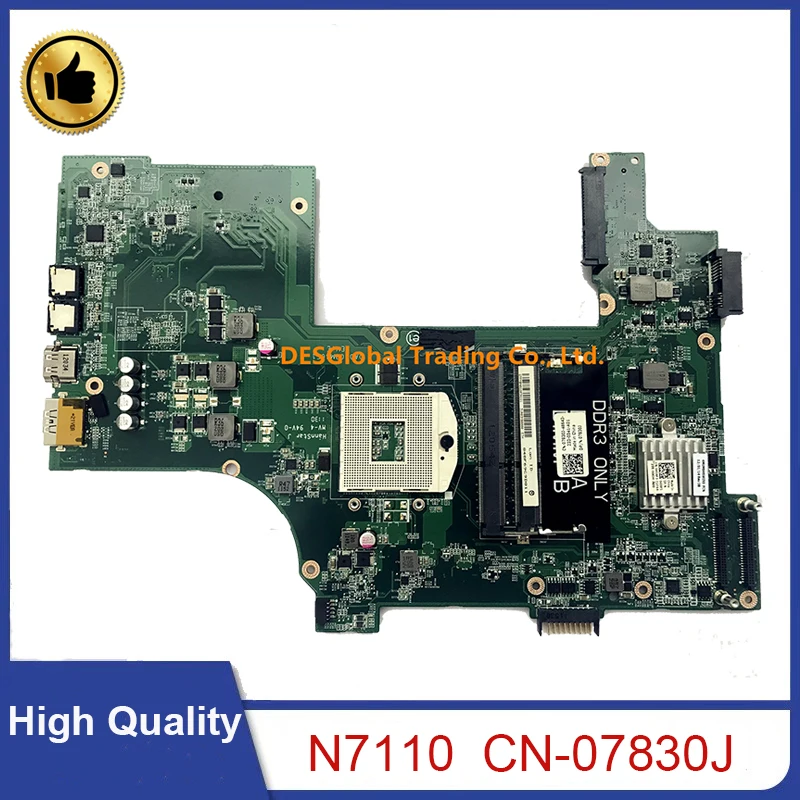 

Mainboard CN-07830J 07830J 7830J Laptop Motherboard For DELL N7110 DA0R03MB6E0 HM67 31R03MB0000 Working Perfectly Fast Shipping