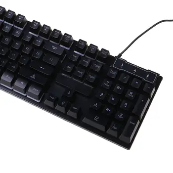 

USB Wired Gaming Keyboard 104 Key Mechanical Feeling Gamer Keyboard for Computer B85A