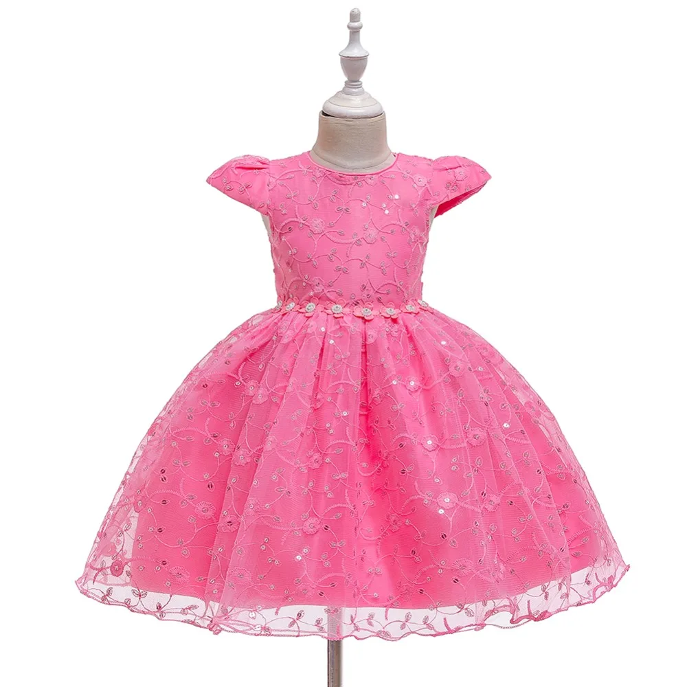 Детское платье принцессы, одежда для детей, для девочек, пышное Сетчатое платье, школьная форма, Европа и Америка