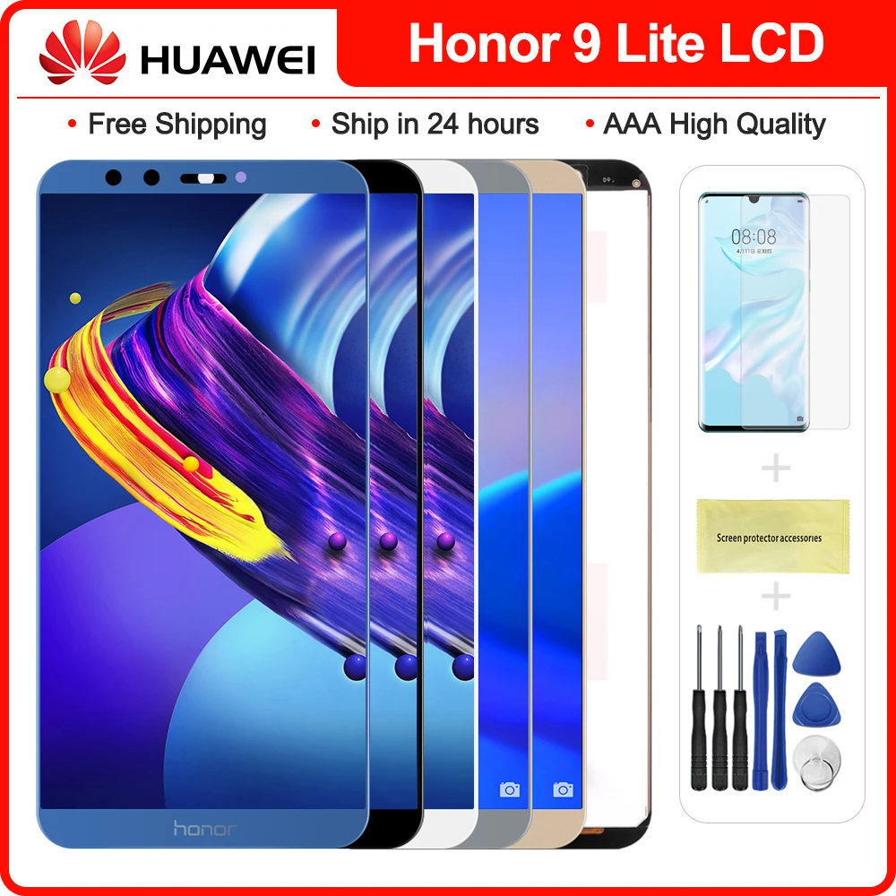 100% протестированный ЖК-дисплей для Huawei Honor 9 lite сенсорный экран дигитайзер в сборе
