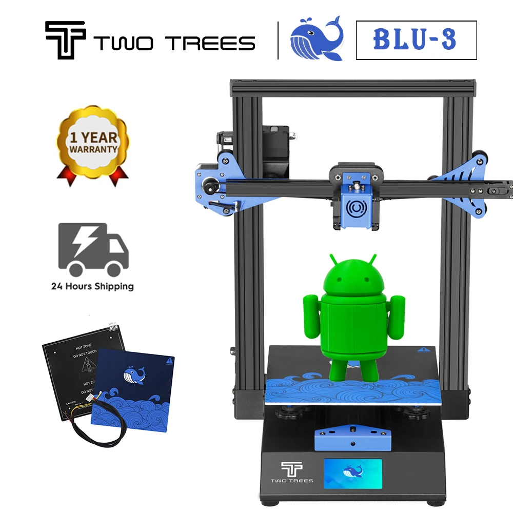 Twotrees 3D Printer BLU-3 DIY Kits Upgrade High precision Hotbed/PEI Magnetic Base Mute Drive TMC2225 Print Masks | - Цена: US $199.20 - 319.99