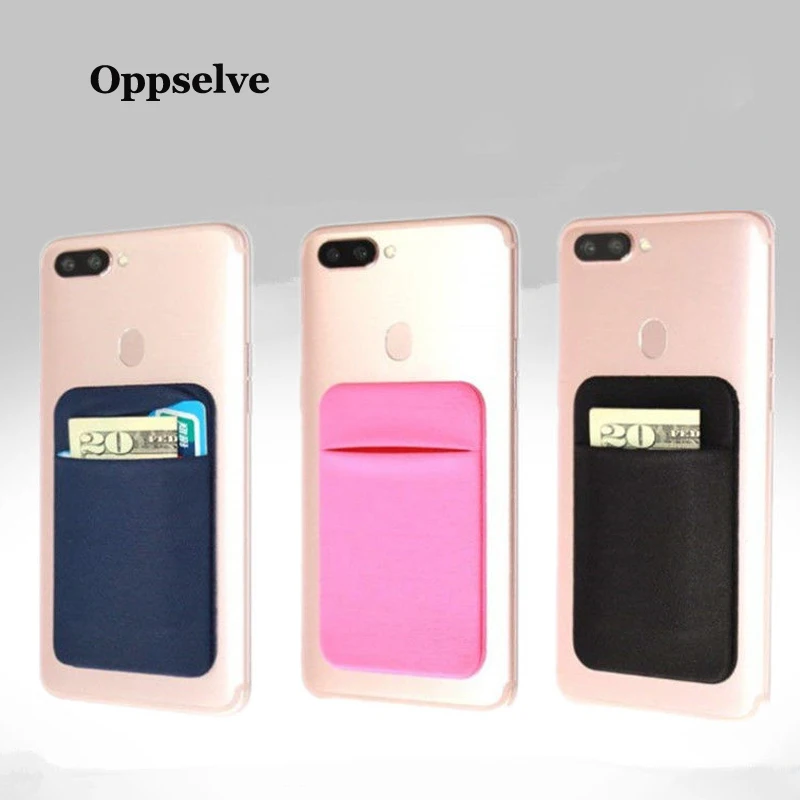 

Removable Stick-on Universal Case Slim Pocket Credit Mini Pouch Card Holder Adhesive Wallet Phone Back Cover For iPhone Samsung
