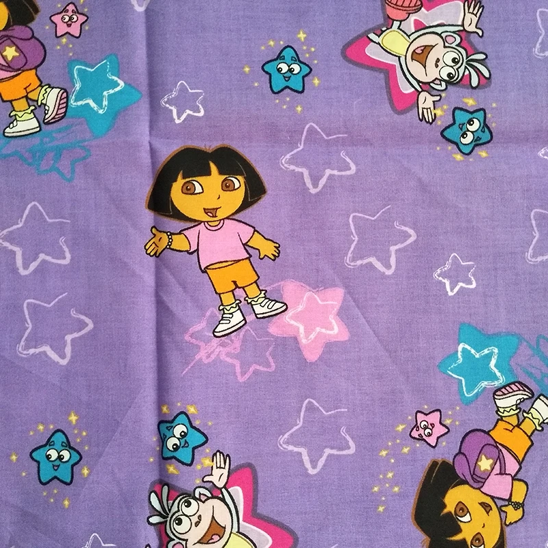 Широкий 110 см Дора ткань хлопок ткань проводник Дора/звезда/галстук печатных ткань лоскутное DIY шитье детская одежда/платье