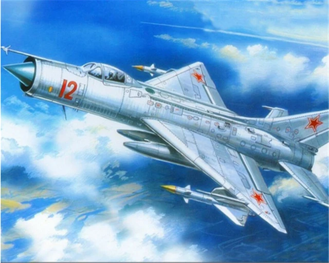 Paint By Numbers Military Aircraft SU11 Russian Fighter