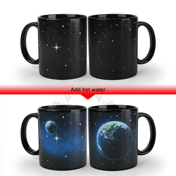 

Creative Earth Magic Mug,ceramic Color Changing Cup Ceramic Discoloration Coffee Tea Milk Mugs Drinkware Novelty Gifts
