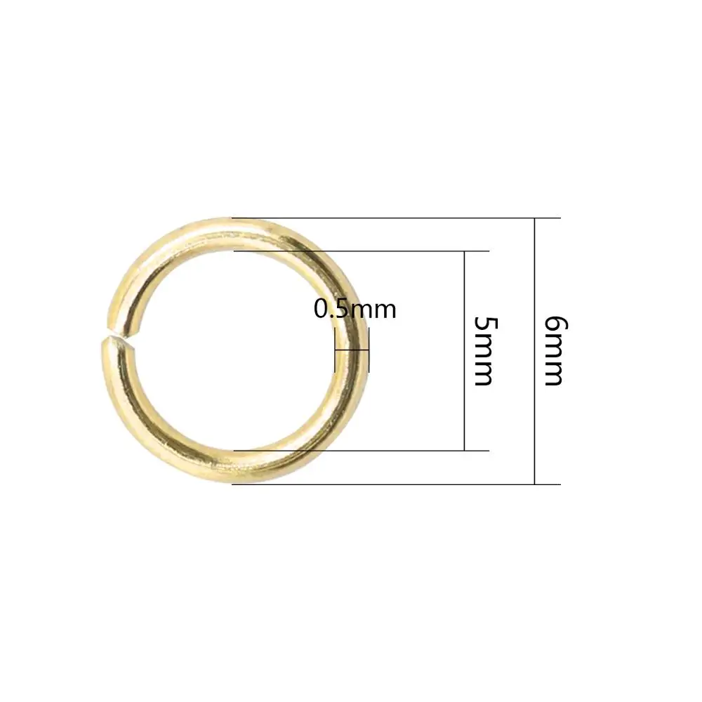 300pcs/bag Open Single Loop Ring Strong 6mm Stainless Steel Jump Rings for  Jewelry Accessories DIY Making Women's Hanging Earing