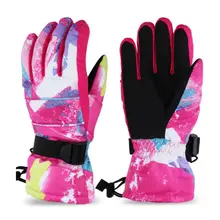 Водонепроницаемые зимние перчатки унисекс с камуфляжным принтом, ветрозащитные теплые лыжные перчатки