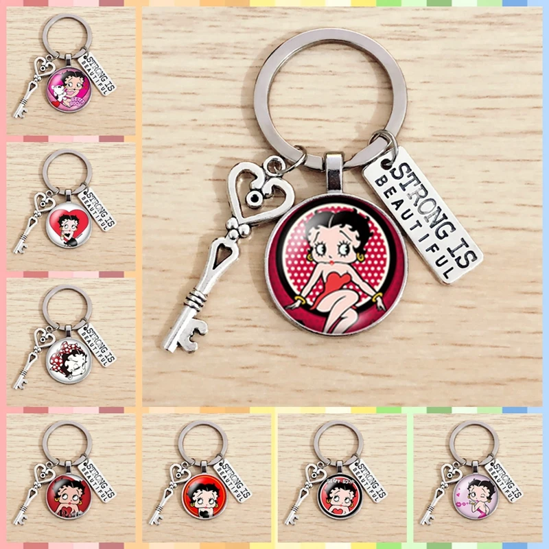 Красивая подвеска принцессы Betty KeychainLucky Key и крепкая английская комбинация |