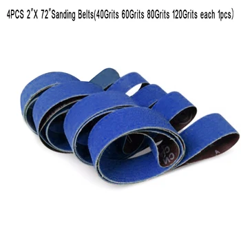 

4pcs Set Ceramic Sanding Belts Bands Coarse Grinder Pack 40 60 80 120 Girt