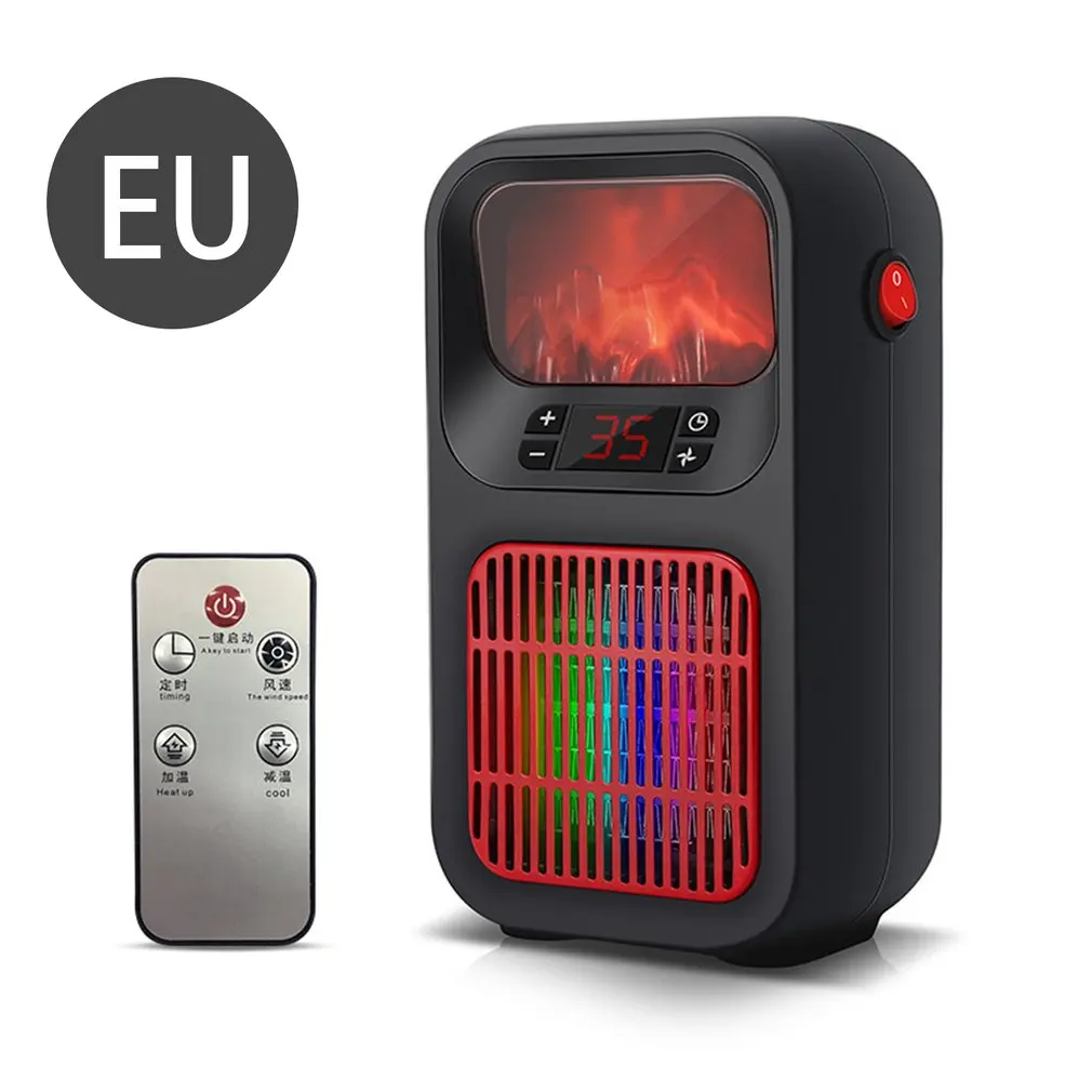 

Mini Portable Electric Space Heater Desktop Heating Warm Air Heater Black for Home Office Radiator Warmer Fan